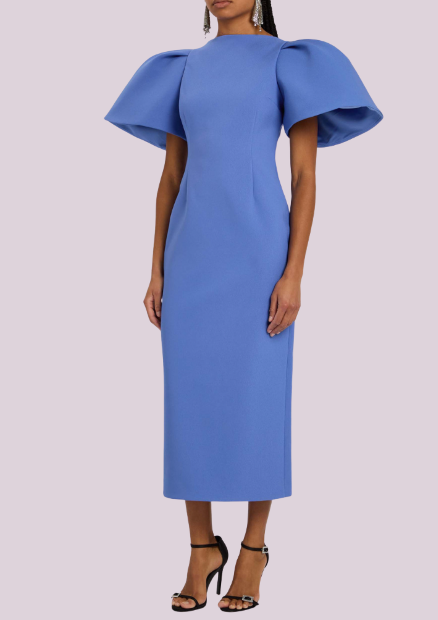 The Lora Midi Dress is Blue