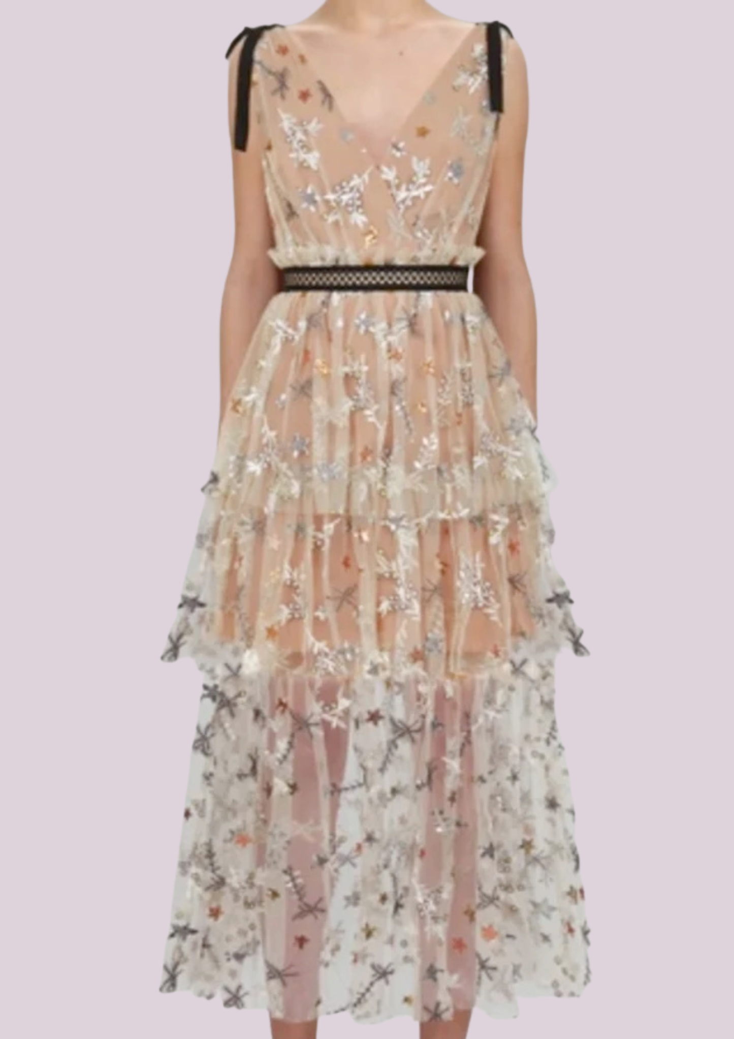 The Star Mesh Midi Dress