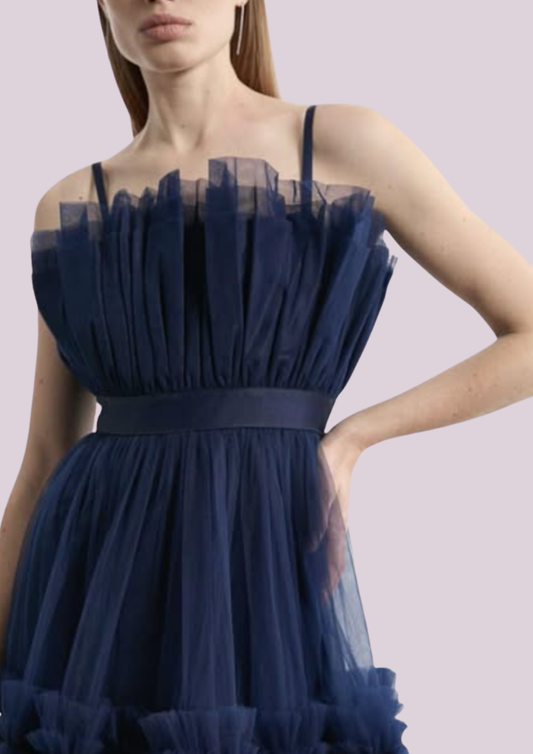 The Tiered Bandeau Midi Dress